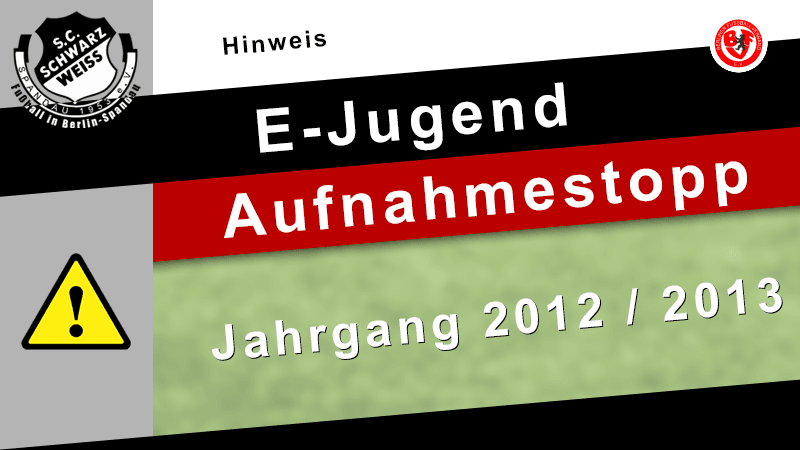 Aufnahmestopp E-Jugend post thumbnail image