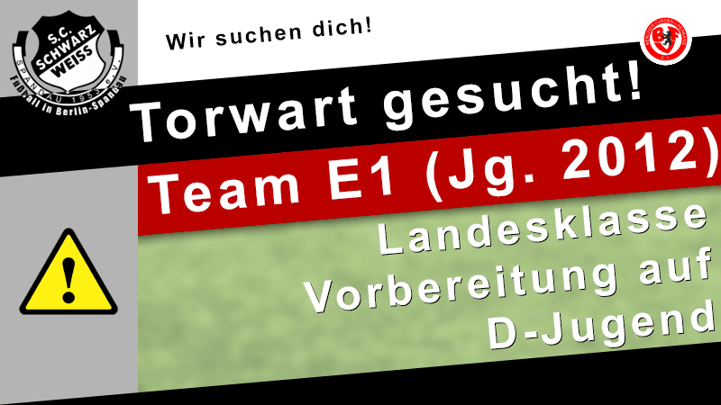 Team E1 sucht Torwart post thumbnail image