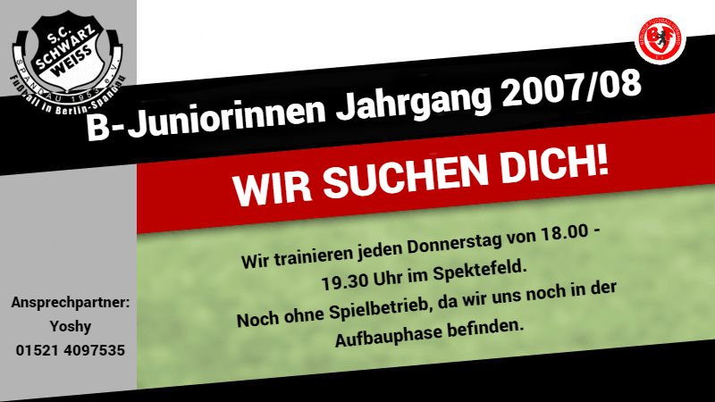 B-Juniorinnen Jahrgang 2007/08 – Wir suchen Dich! post thumbnail image